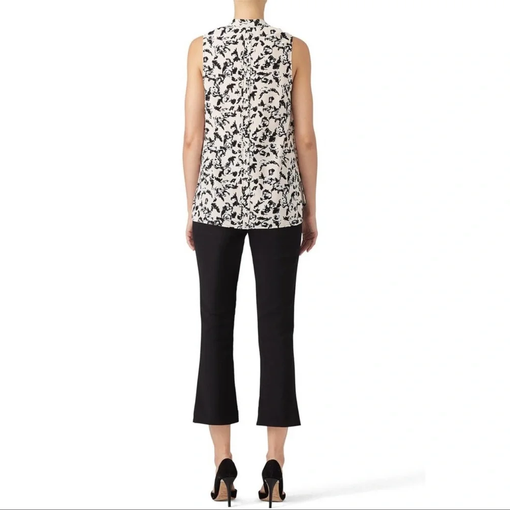 Proenza Schouler Silk Scribble Rose Ruffle Top (8) - Picture 4 of 11